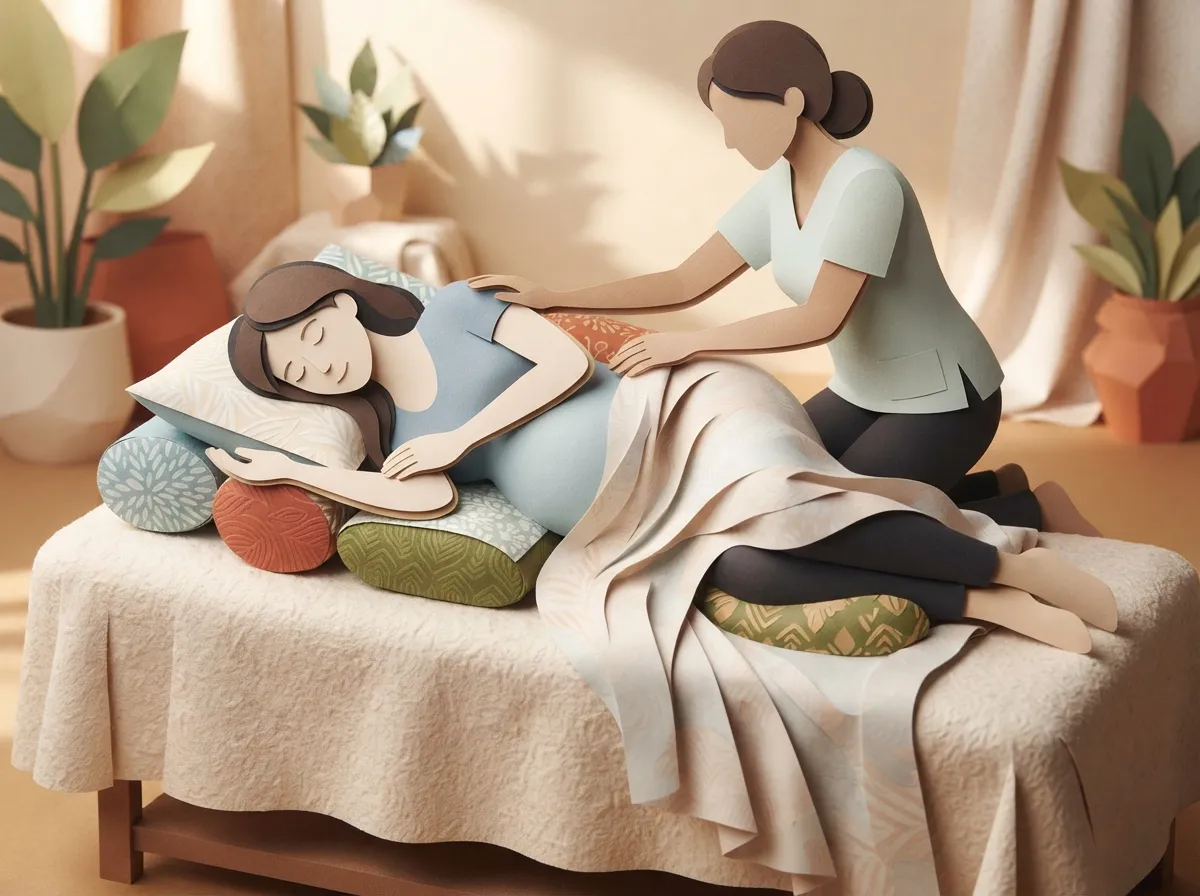 do you lie on your stomach during prenatal massage