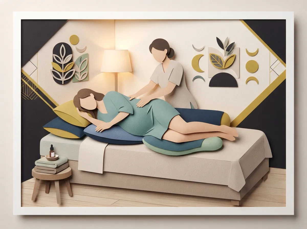 what positions are used during prenatal massage